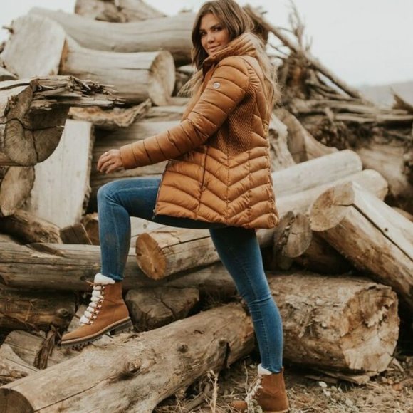 BERNARDO Ecoplume Packable Water Resistant Puffer Jacket Sunset Glow Size XS $90 - Picture 6 of 7